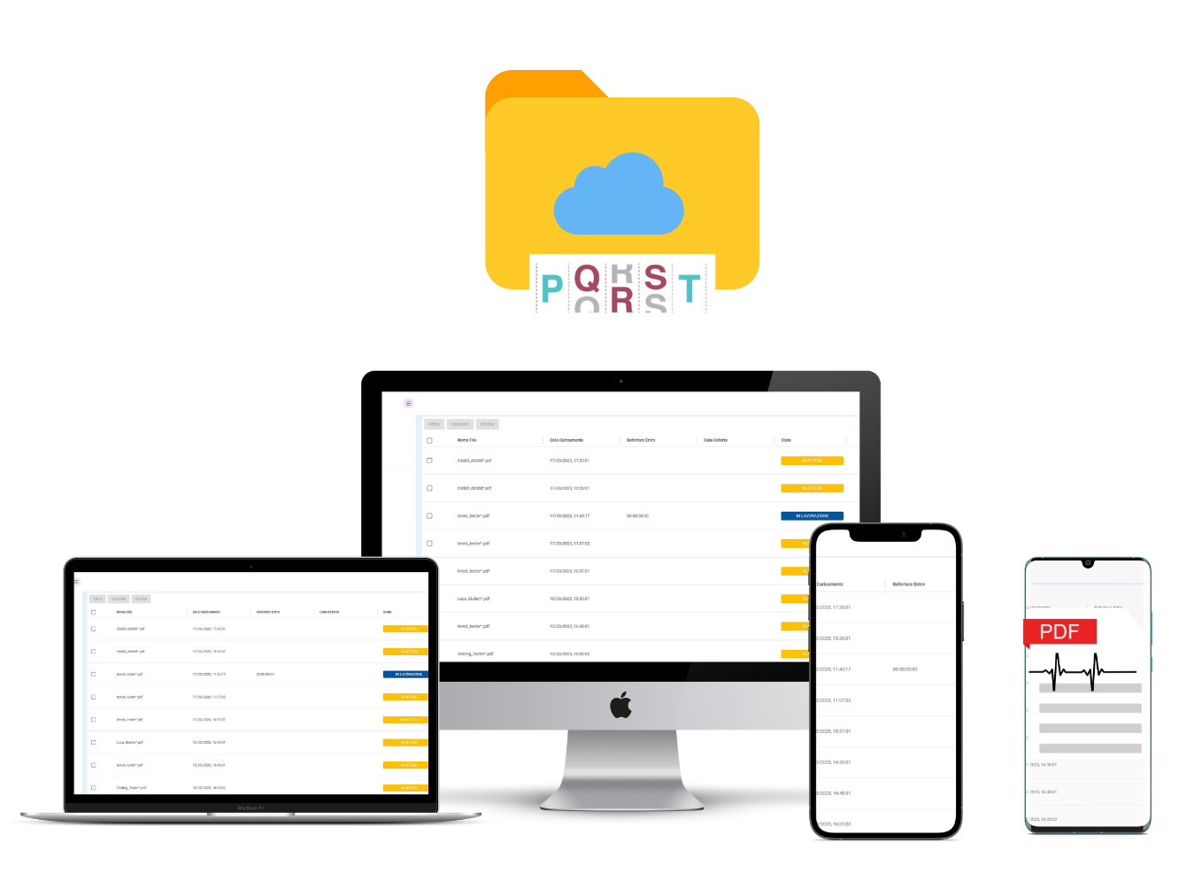 pqrst piattaforma condivsione esame database in cloud telemedicina